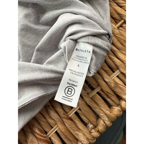 Athleta Uptempo Hoodie Women's Large Light Gray Long Sleeve - Picture 5 of 7